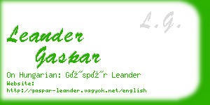 leander gaspar business card